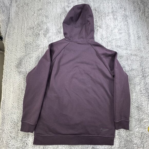 Nike Womens M Sport Athletic Purple Pullover Cozy Hoodie Pockets Cotton Blend - Picture 6 of 6